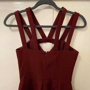 Express Jumpsuit, Maroon, Size 2
